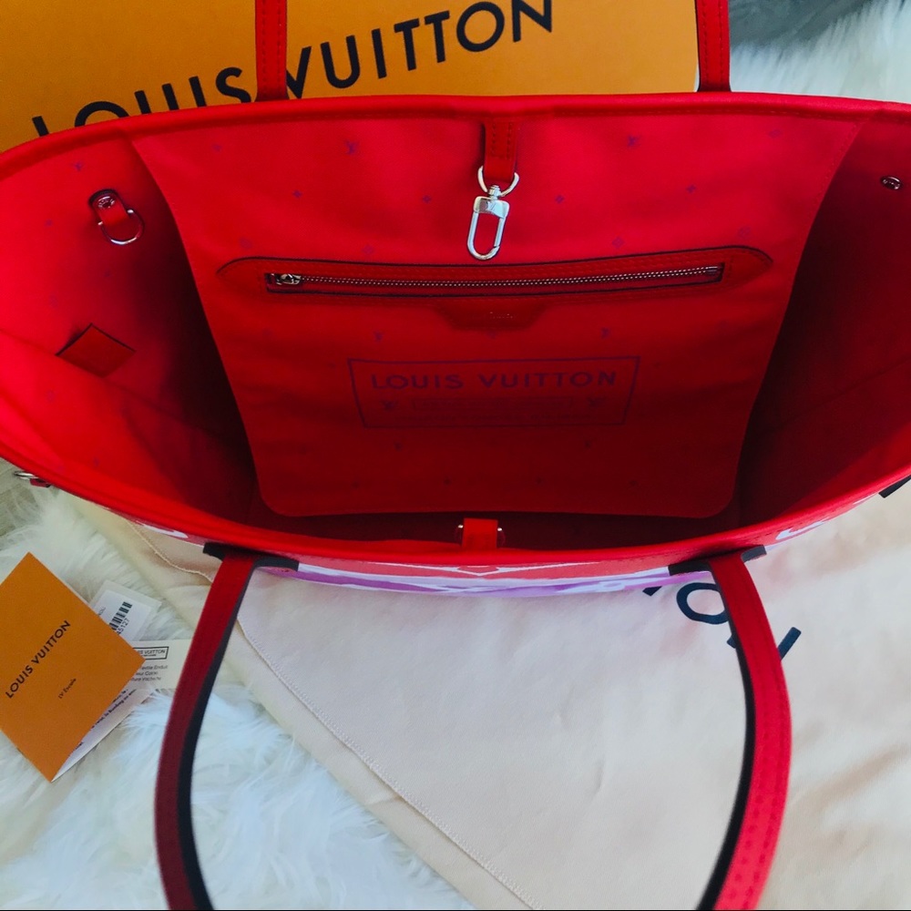 SOLD 🥰 Louis Vuitton ESCALE Neverfull RED - Picture 12 of 16